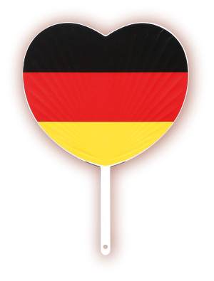 N-5　ハート型国旗うちわ ドイツ